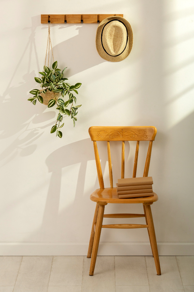 Minimalist Wooden-Leg Dining Chair