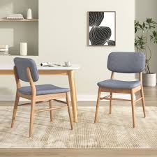 Minimalist Wooden-Leg Dining Chair - Image 2