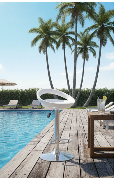 Industrial Matte Black Metal Bar Stool with Integrated Backrest - Image 8