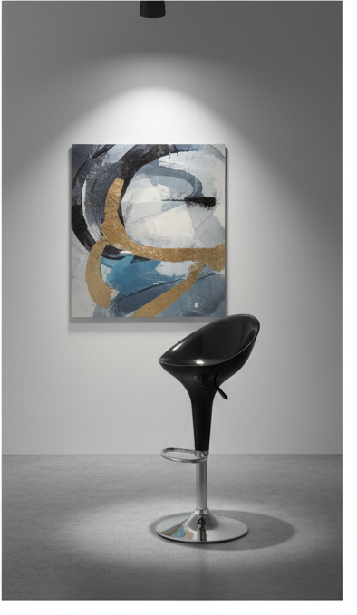 Modern Black Tulip Molded Bar Stool with Adjustable Chrome Base - Image 3