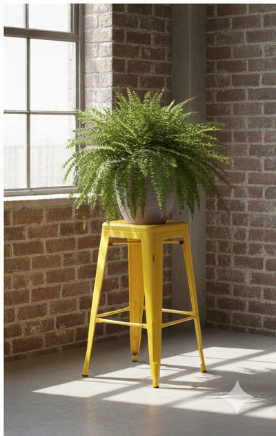 Industrial 75cm Matte Black Metal Bar Stool with Stackable Steel Frame - Image 2