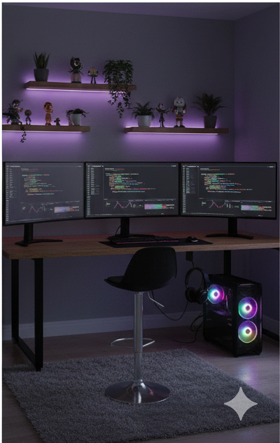 Nordic Black Swivel Bar Stool with Padded Seat & Adjustable Chrome Base - Image 5