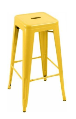 Industrial 75cm Matte Black Metal Bar Stool with Stackable Steel Frame